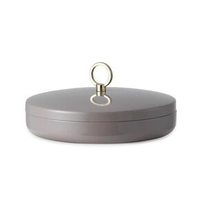 Normann Copenhagen Elegant Gray Ring Box with Gold Handle